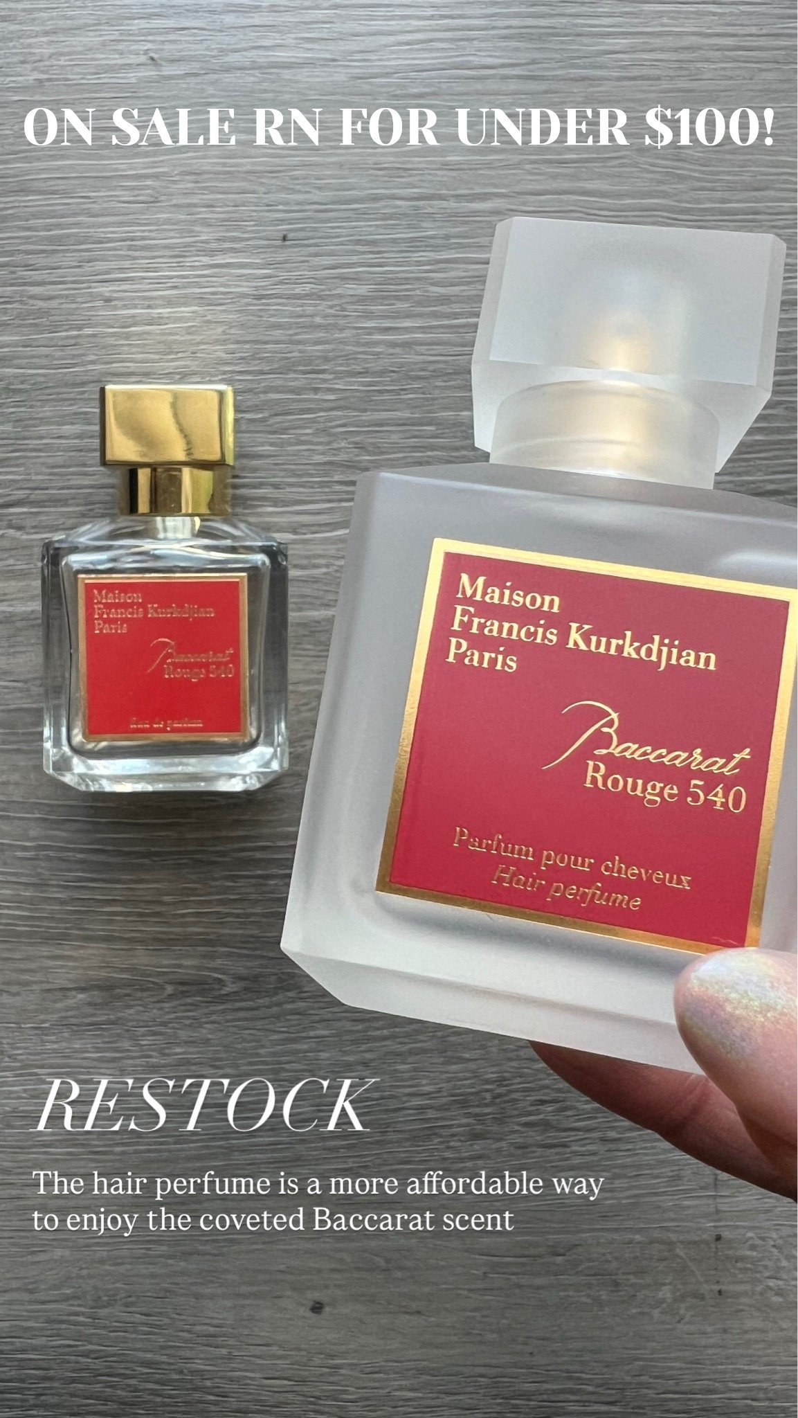 Restock and sale alert! The Baccarat Rouge 540 hair perfume is a more affordable way to enjoy the coveted scent! It’s restocked and on sale rn! @nordstrom   #LaidbackLuxeLife

Hey Beautiful! Feel free to comment on this post if you have any questions! 🫶🏽

Follow me for more fashion finds, beauty faves, lifestyle, home decor, sales and more! So glad you’re here!! XO, Karma

#LTKgrwm #LTKSaleAlert #LTKBeauty
