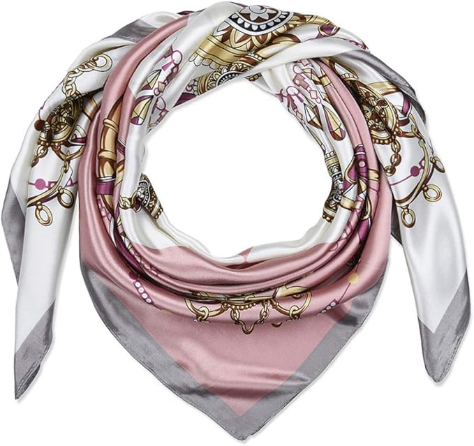 Corciova Square Stain Silk Like Hair Wrapping Scarves Night Sleeping Head Scarf | Amazon (US)