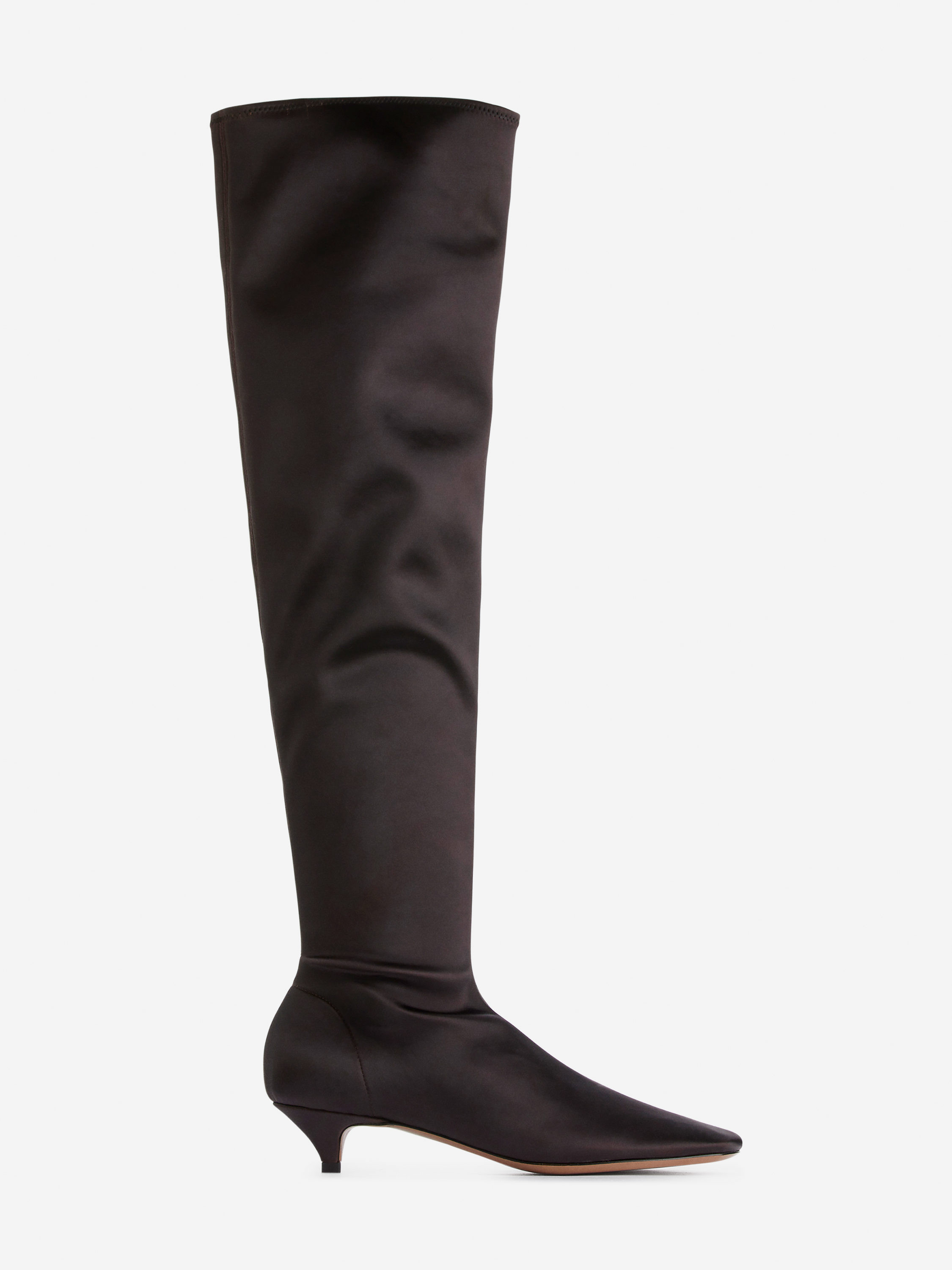 Over-The-Knee Satin Boots – Dark Plum – Women – ARKET GB | Arket UK