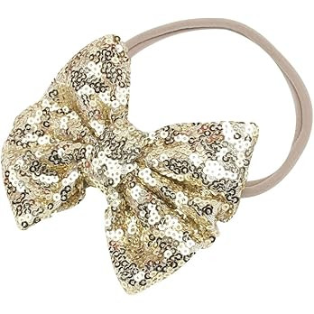 Amazon.com: Song Qing Baby Infant Girls Hair Band Sequined Bow Headband Turban Knot Hair Headwear Go | Amazon (US)