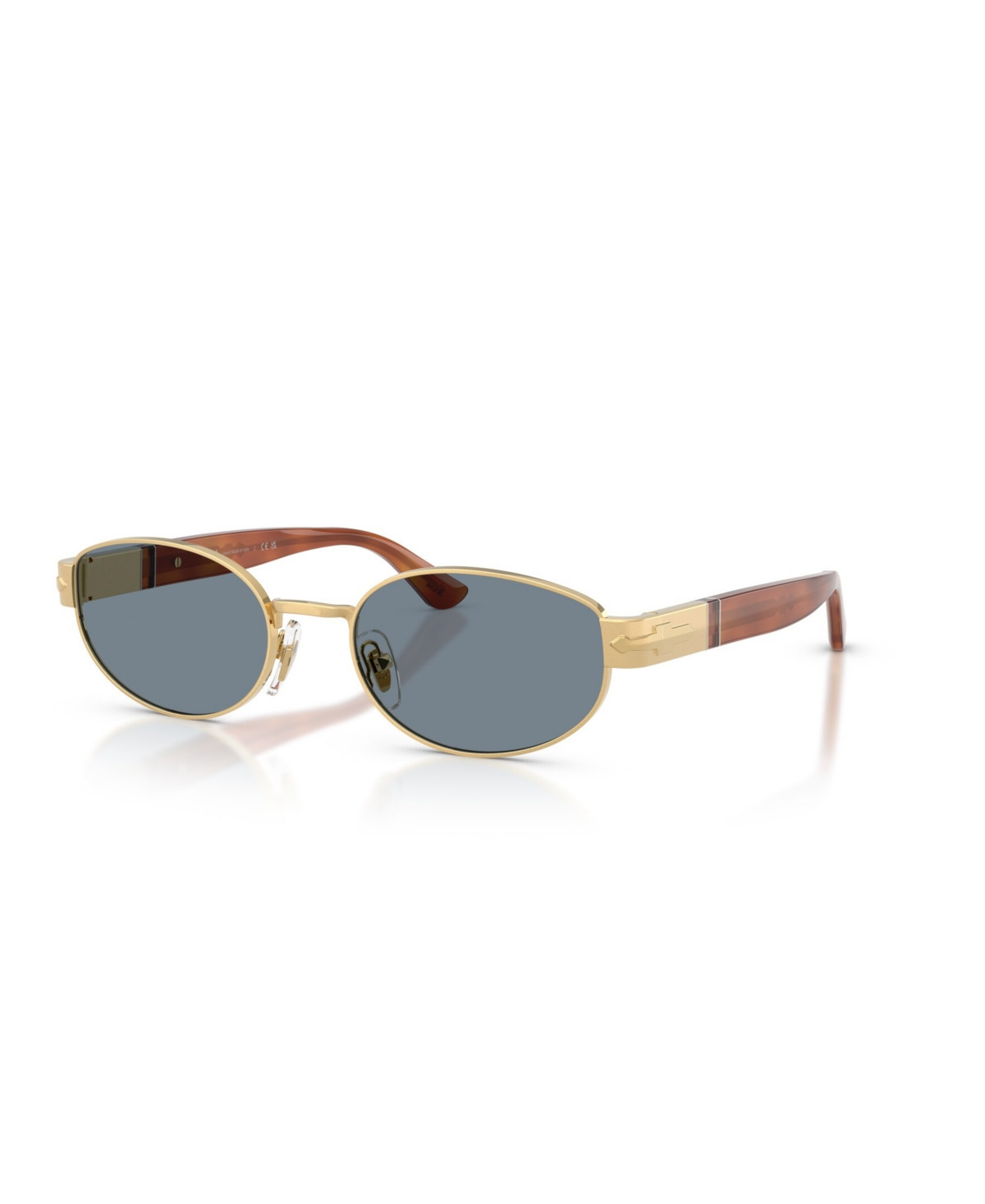 Persol Unisex Oval Sunglasses, PO1024S - Gold, Blue | Macy's