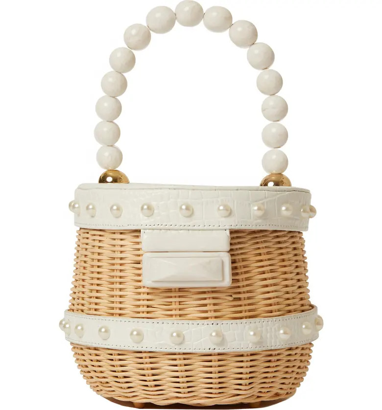 btb Los Angeles Mason Straw & Leather Bucket Bag | Nordstrom | Nordstrom