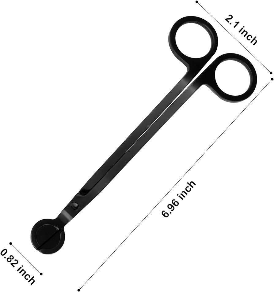 Sturdy Candle Wick Trimmer - Premium Stainless Steel Wick Cutter for Candles - Polished Candle Scissors (Matte Black) | Amazon (US)