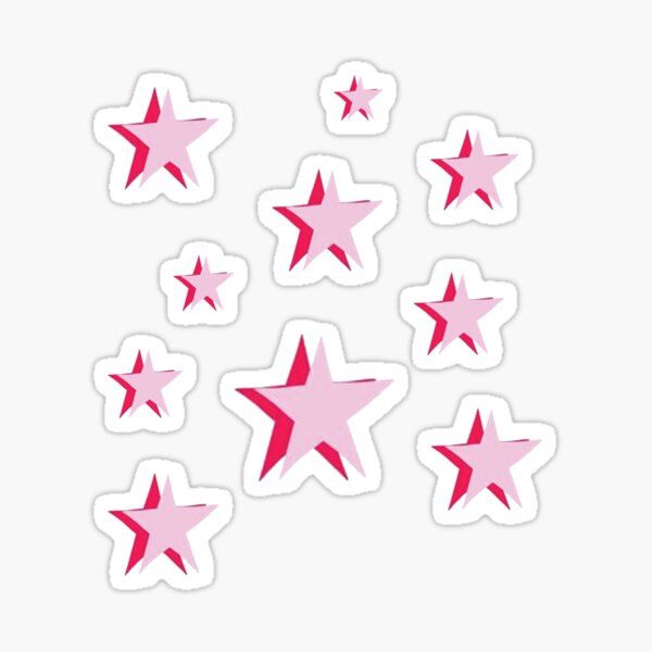 Pink Stars Sticker by sydneyw31 | Redbubble (US)