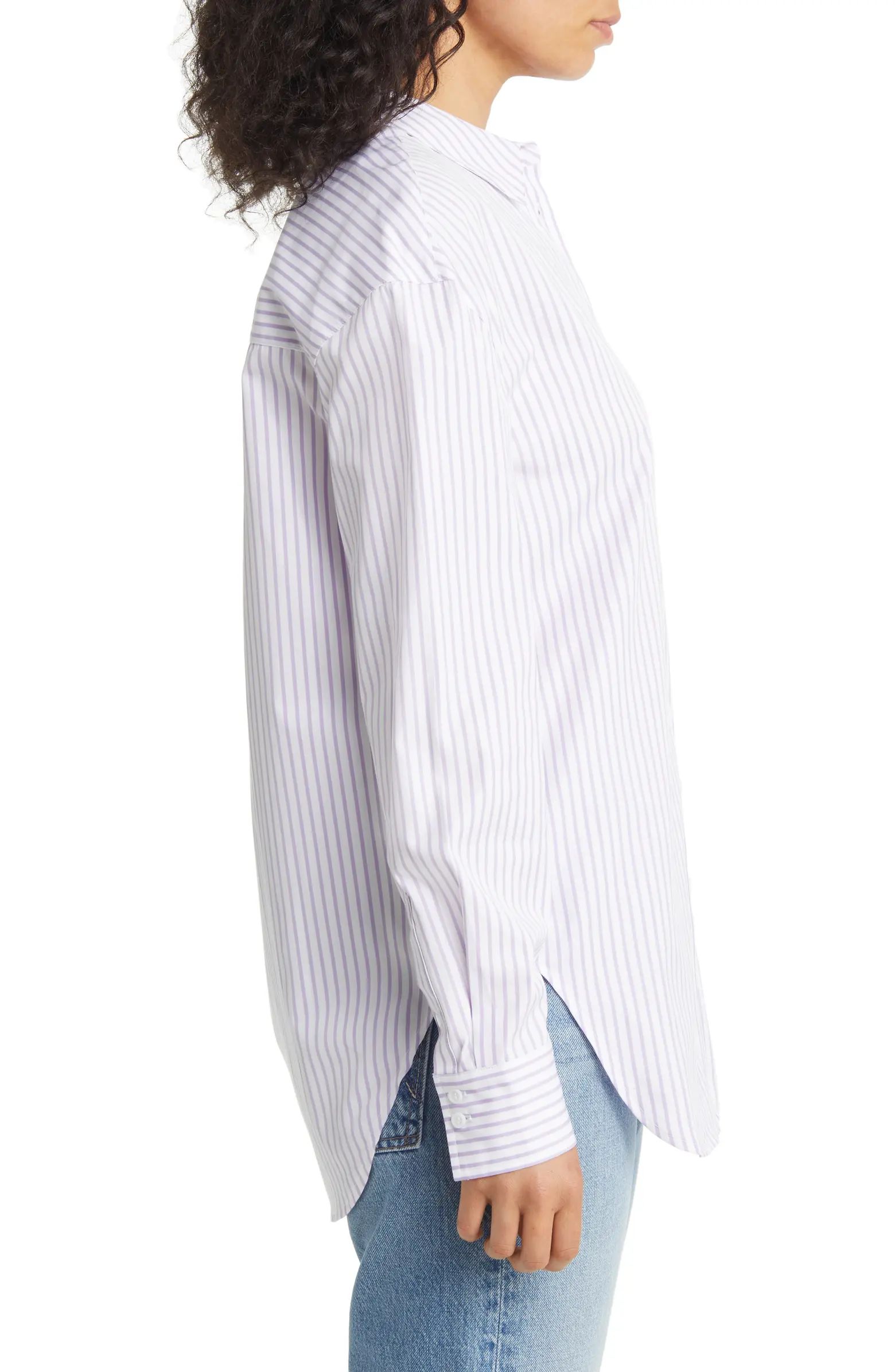Stripe Oversize Cotton Poplin Shirt | Nordstrom