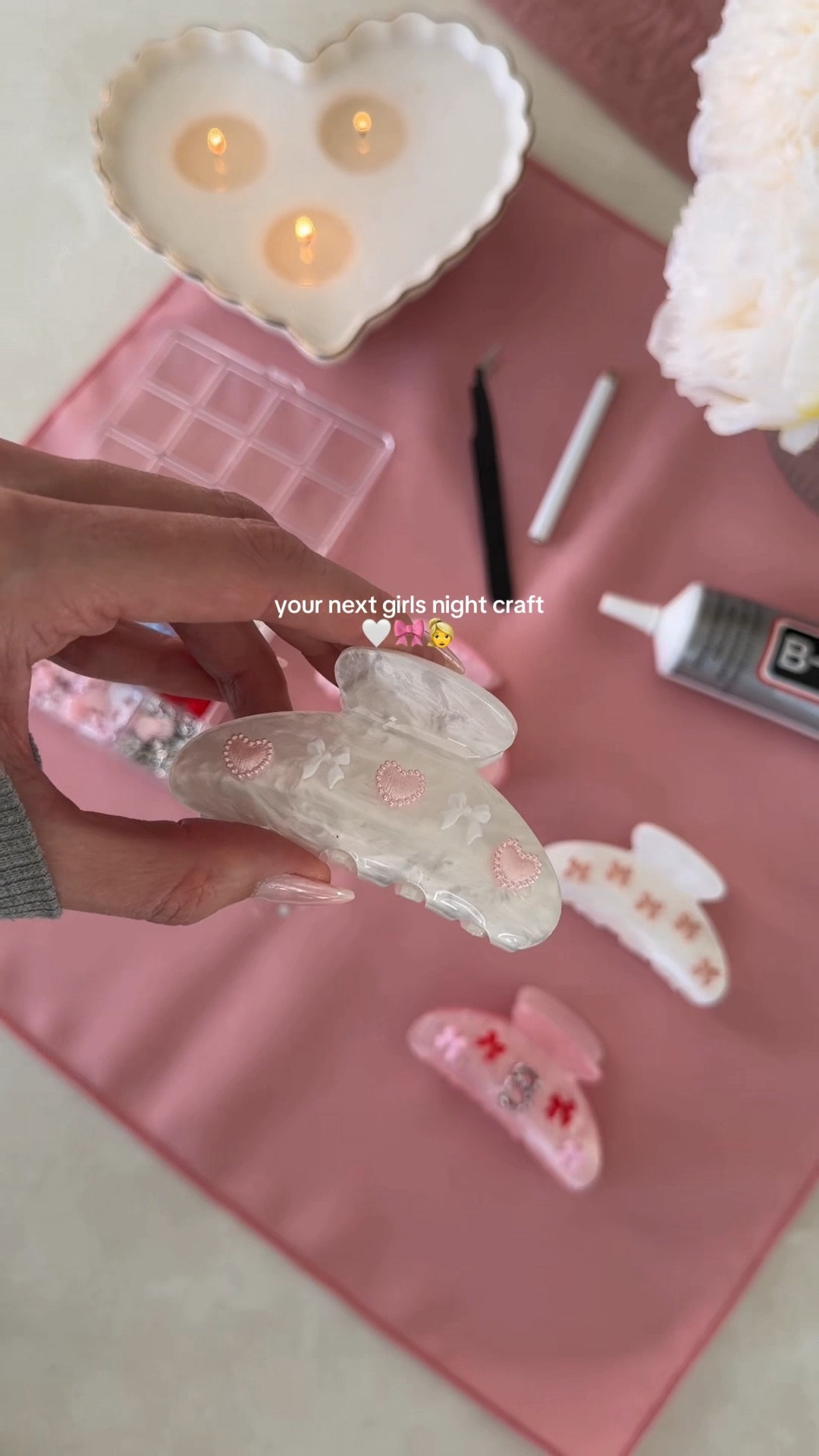 DIY hair claw clips 
Girls night craft
Galentines party idea 

#LTKSeasonal #LTKHome