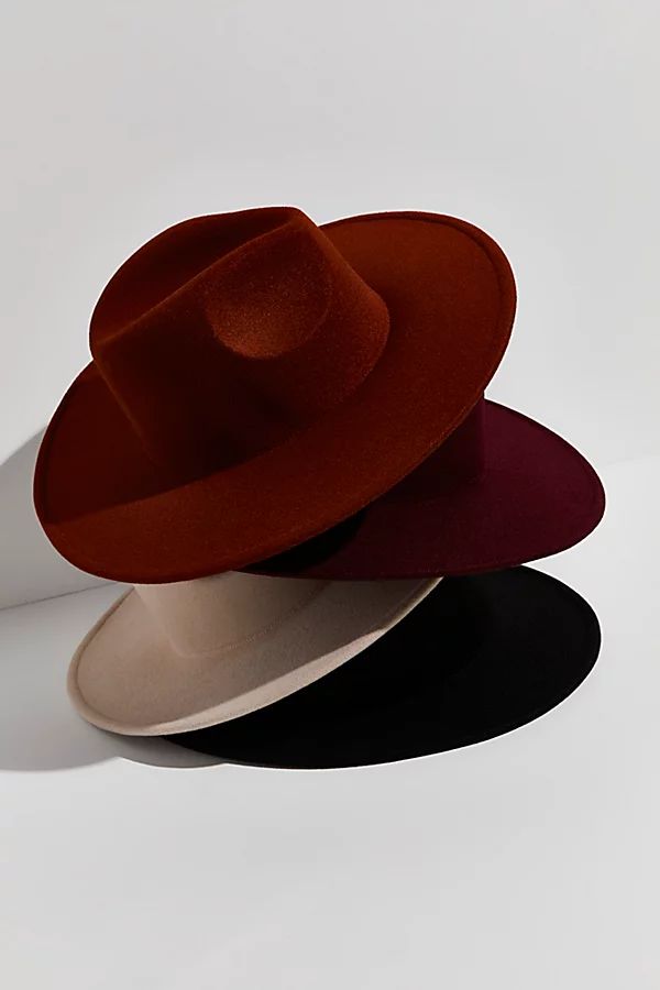 Clean Slate Felt Hat by Free People, Merlot, One Size | Free People (Global - UK&FR Excluded)