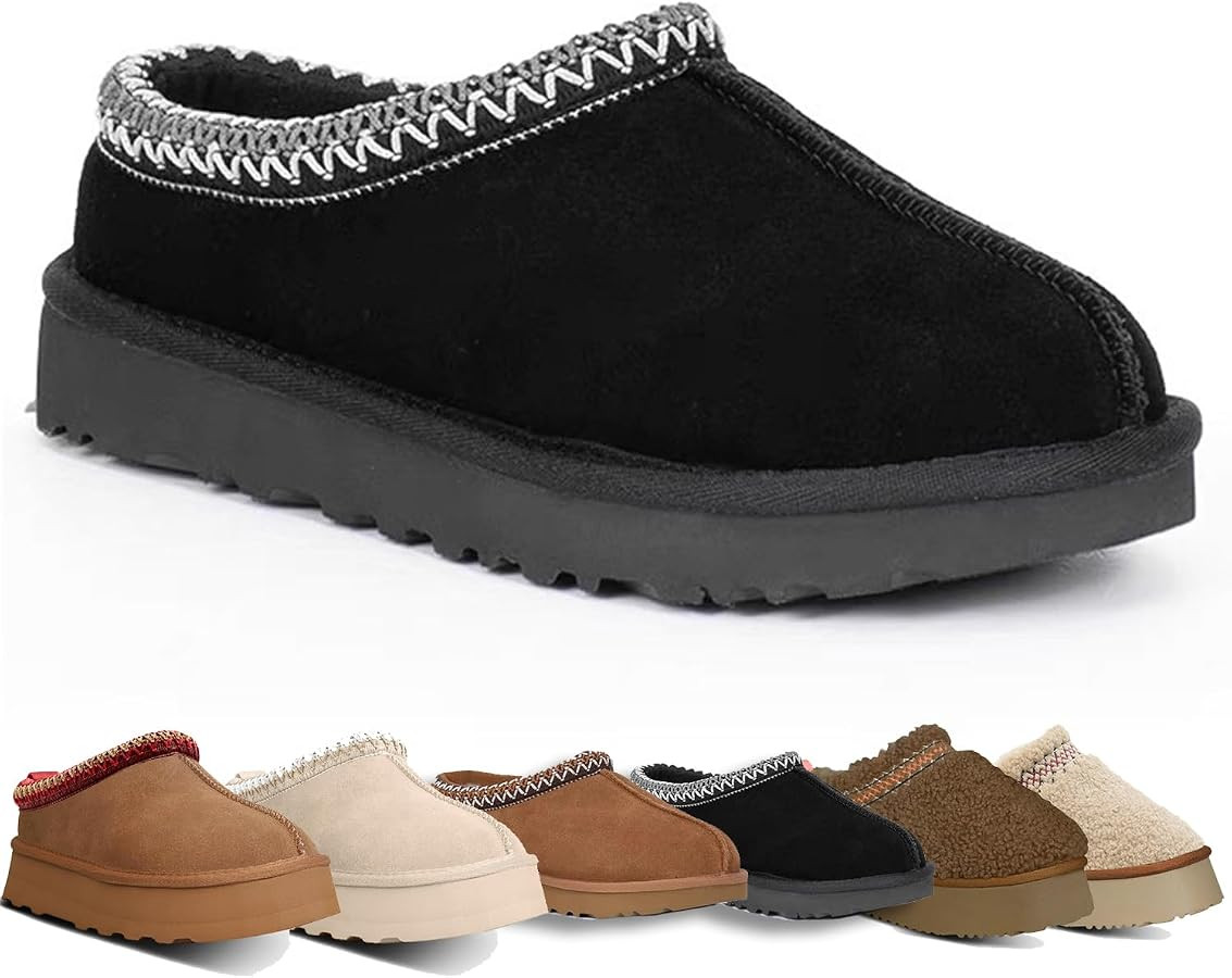 Fashion Plush Platform Slippers for Women's Mini Fleece Lined Boots Outdoor Indoor Non-Slip Warm ... | Amazon (US)