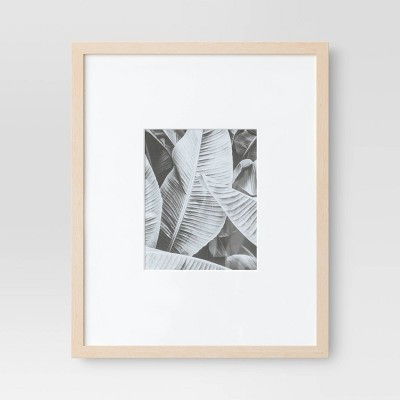 16" x 20" Matted to 8" x 10" Poster Frame Light Wood - Threshold™: Modern Style, MDF, Glass Glazing, Sawtooth Mount | Target
