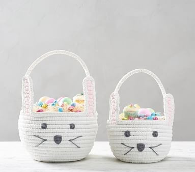 Woven Shaped Bunny Easter Basket | Pottery Barn Kids