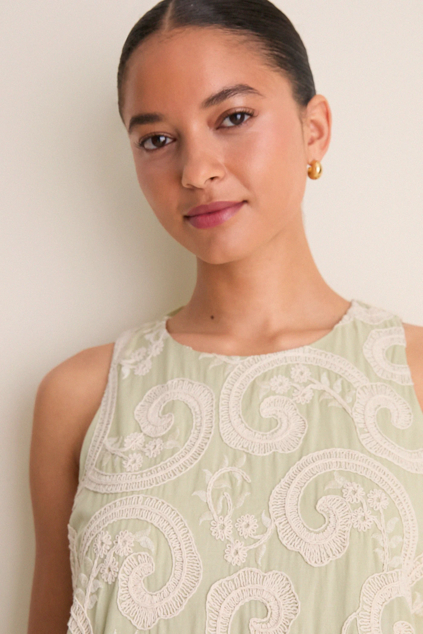 Celadon Scroll Embroidered Portia Dress | Tuckernuck (US)