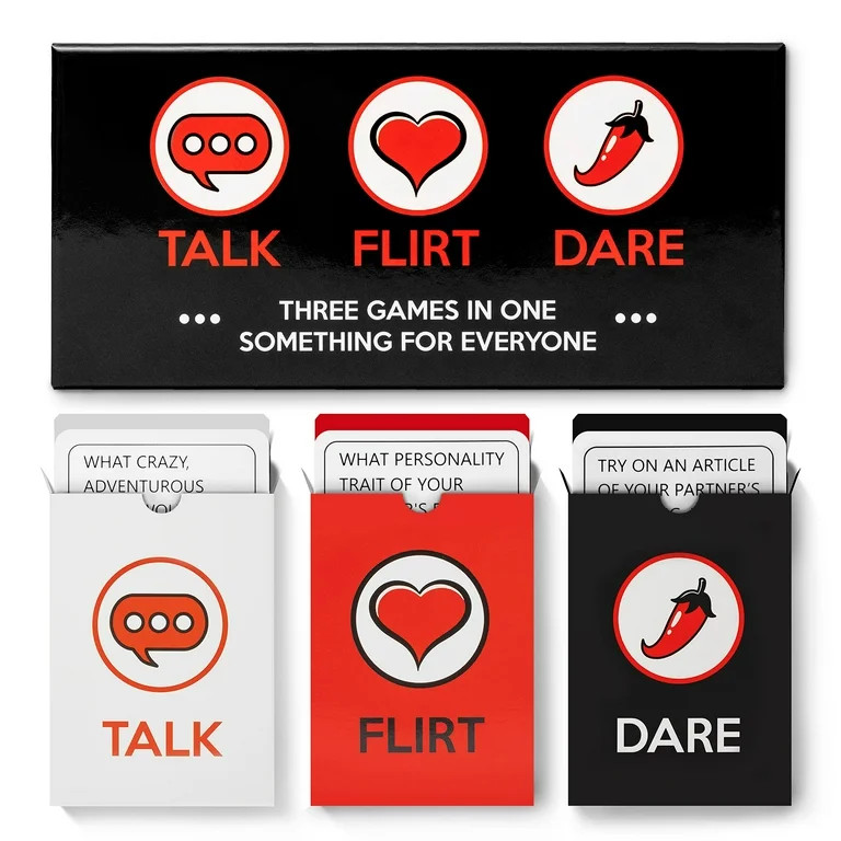 Fun and Romantic Game for Couples. Talk, Flirt, Dare. Lovely Date Night Idea. Explore and Deepen ... | Walmart (US)