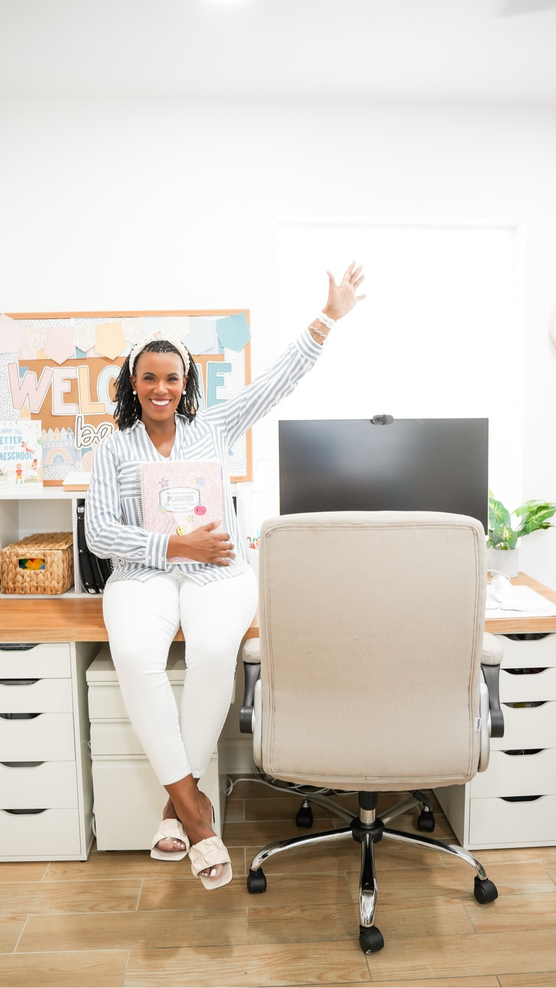 Our homeschool room has officially become the heartbeat of our home. ✨ From my mom workstation with all the essentials to each of the kids’ personalized desk setups, every detail was designed to make learning (and teaching!) flow with a little more ease and a lot more joy.

Each of the kids has their own bookshelf, desk pad, LED lamp, keyboard, mouse, and headphones—so they feel ready and equipped for each school day. We even carved out space for my hubby’s desk, complete with the printer, and a special workstation for Tenor and Tru that can grow right along with them. 💛

I love how this space came together—it’s cozy, functional, and truly reflects our family’s rhythm.

Comment LINKS below, and I’ll send you the direct links to shop our favorite pieces from this setup. 🖇️📚

#HomeschoolRoom #HomeschoolMomOfSix #HomeLearning #HomeschoolOrganization #HomeschoolSetup

#LTKFamily #LTKHome