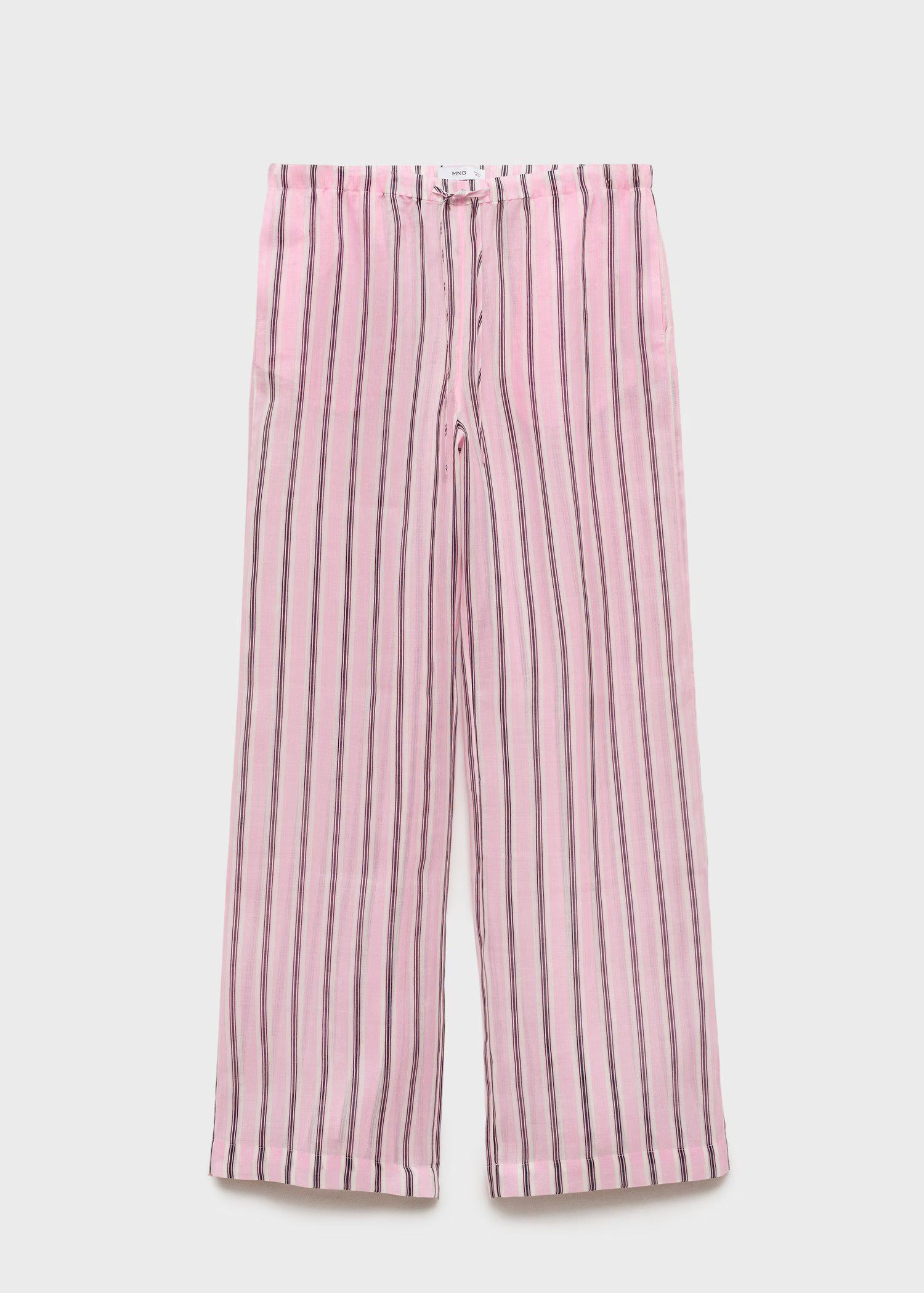 Striped ramie pants - Women | MANGO USA | Mango (US/MX/AU)