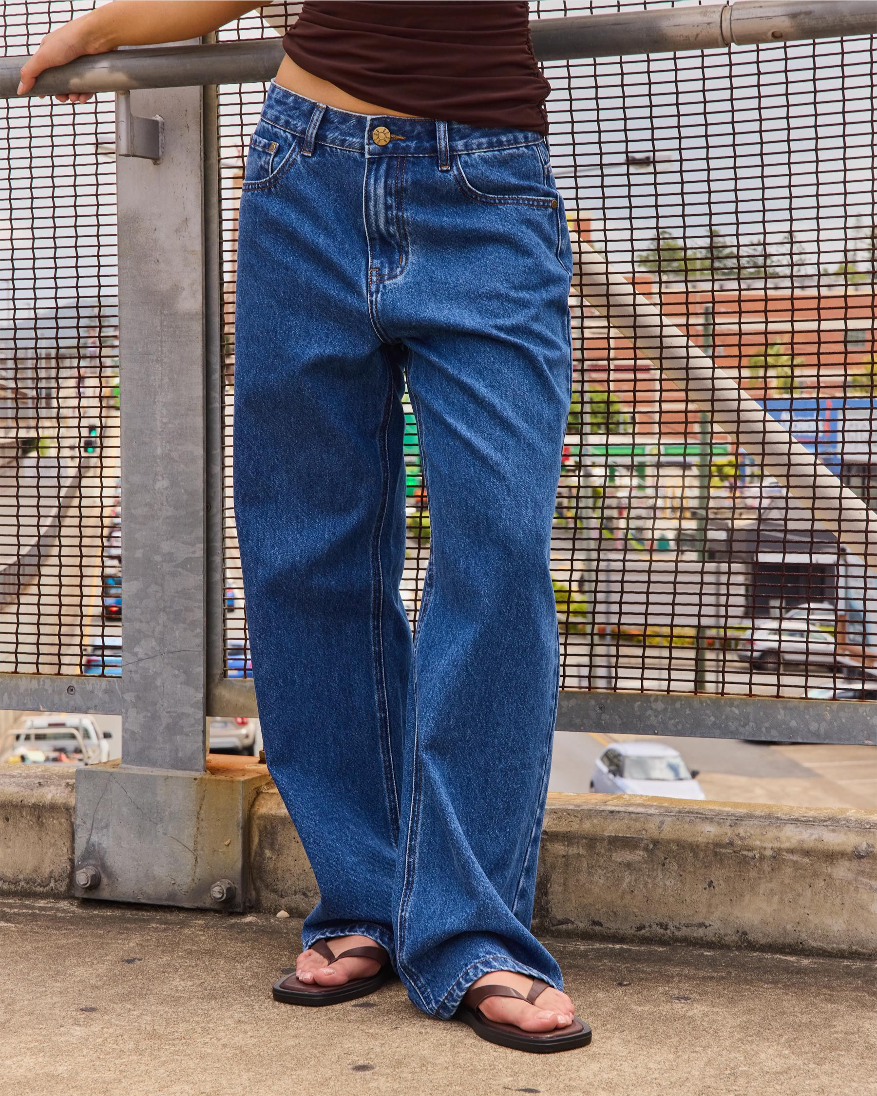 DESU Women's Icon Straight Leg Jeans in Blue Size 08 | City Beach (ANZ)