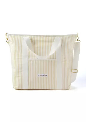 Crown & Ivy Stripe Beach Bag, Sand | Belk