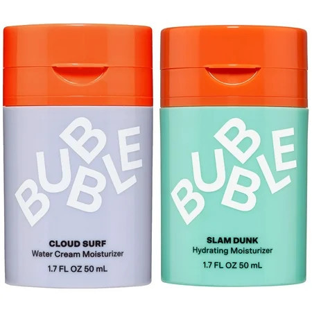 Bubble Skincare Moisturizer Duo Bundle: Cloud Surf Water Cream & Slam Dunk Hydrating Face Moisturizer | Walmart (US)