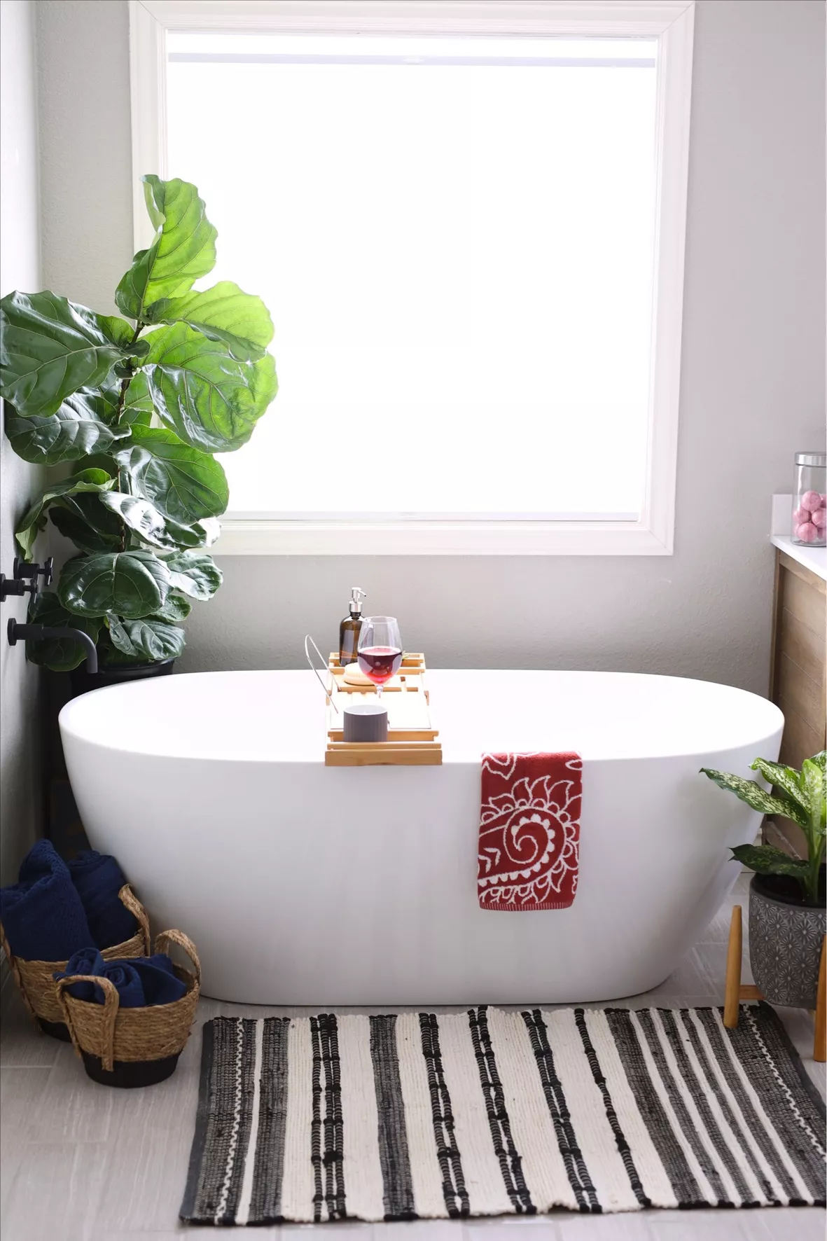 White Bamboo Bath Rack curated on LTK