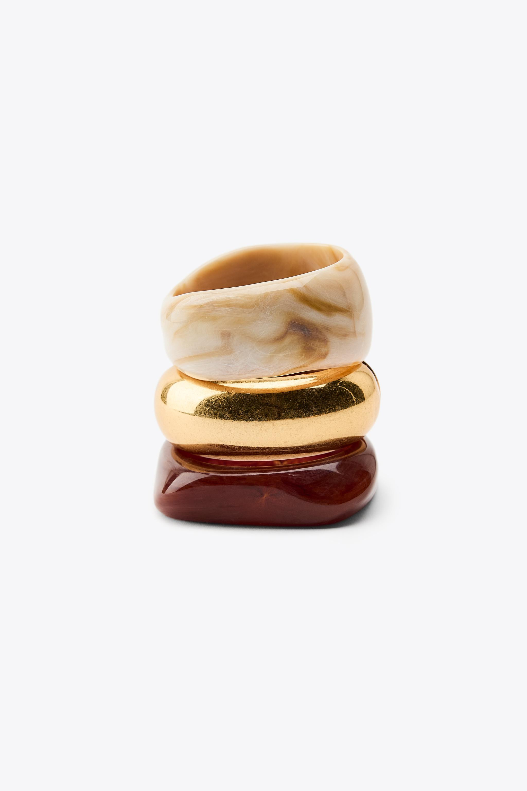 THREE-PACK OF EMBOSSED BRACELETS | Zara US