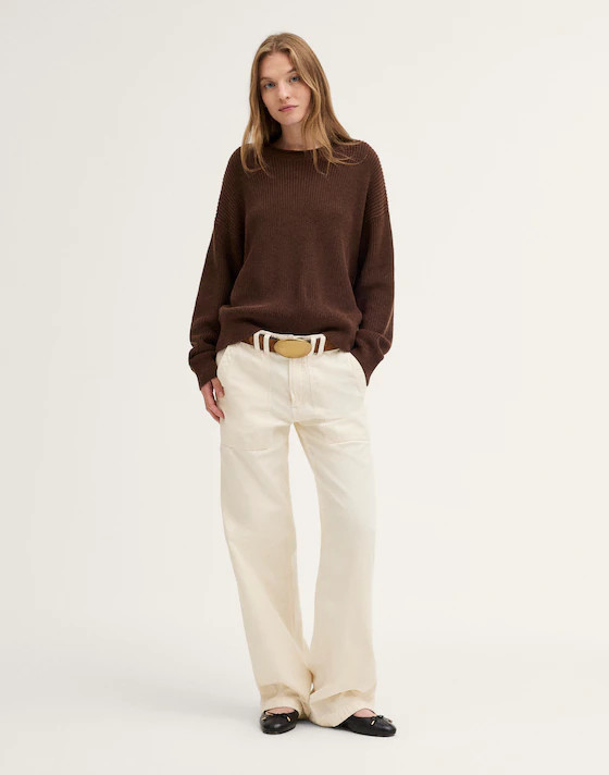 The Arden Crewneck Sweater in 100% Cotton | Madewell