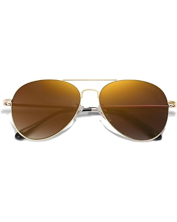 SOJOS Classic Aviator Sunglasses for Women Men Metal Spring Hinges SJ1030 | Amazon (US)