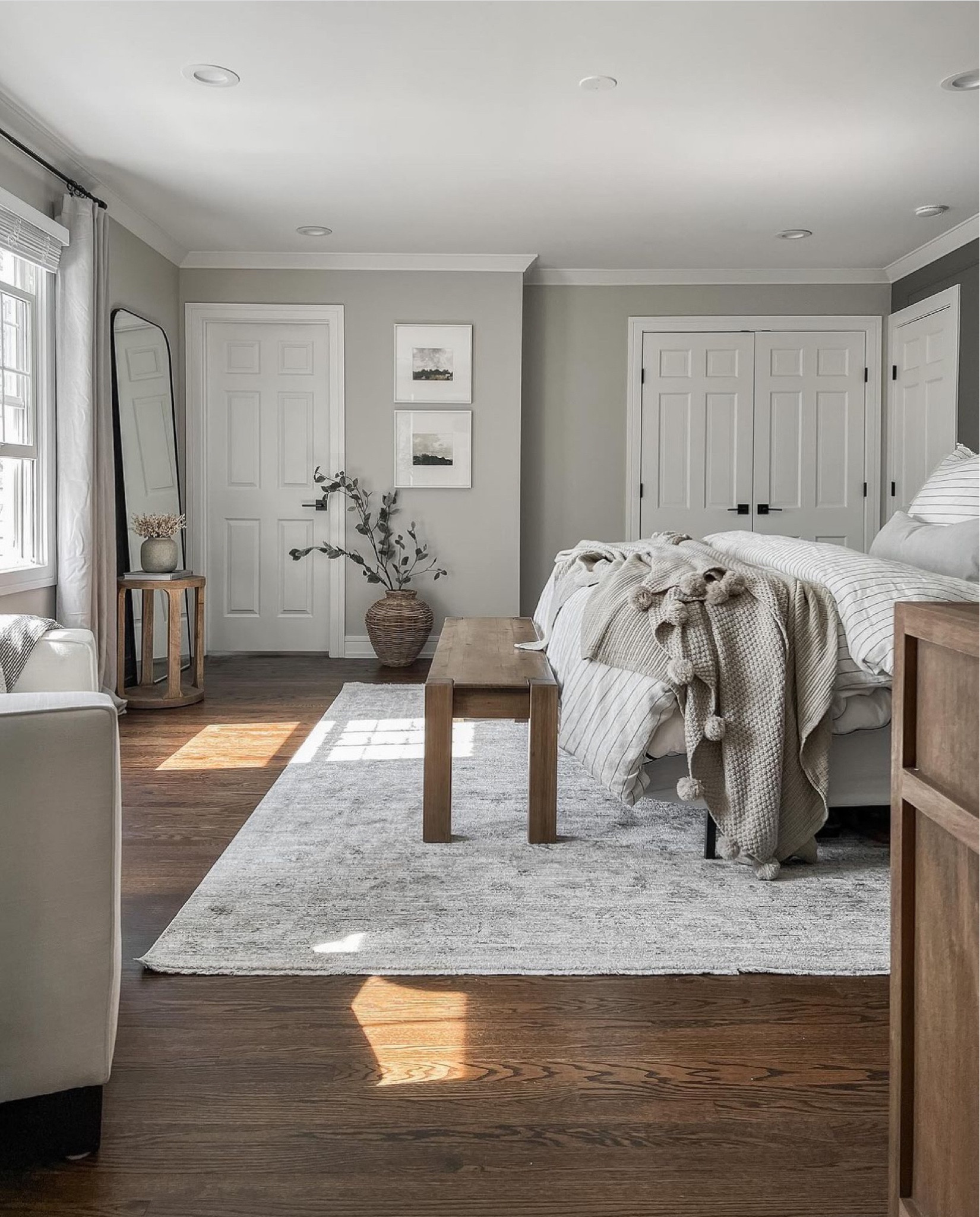 This side view of our bedroom makes me anxious for spring time! I love this Pom Pom at Home striped bedding! 

#LTKhome #LTKstyletip #LTKsalealert