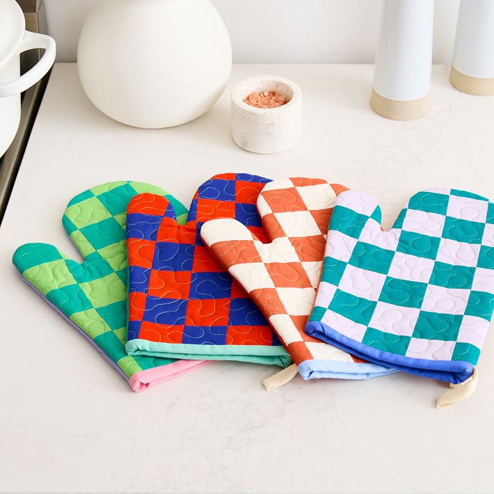 Krista Marie Young Checkered Oven Mitt | West Elm (US)