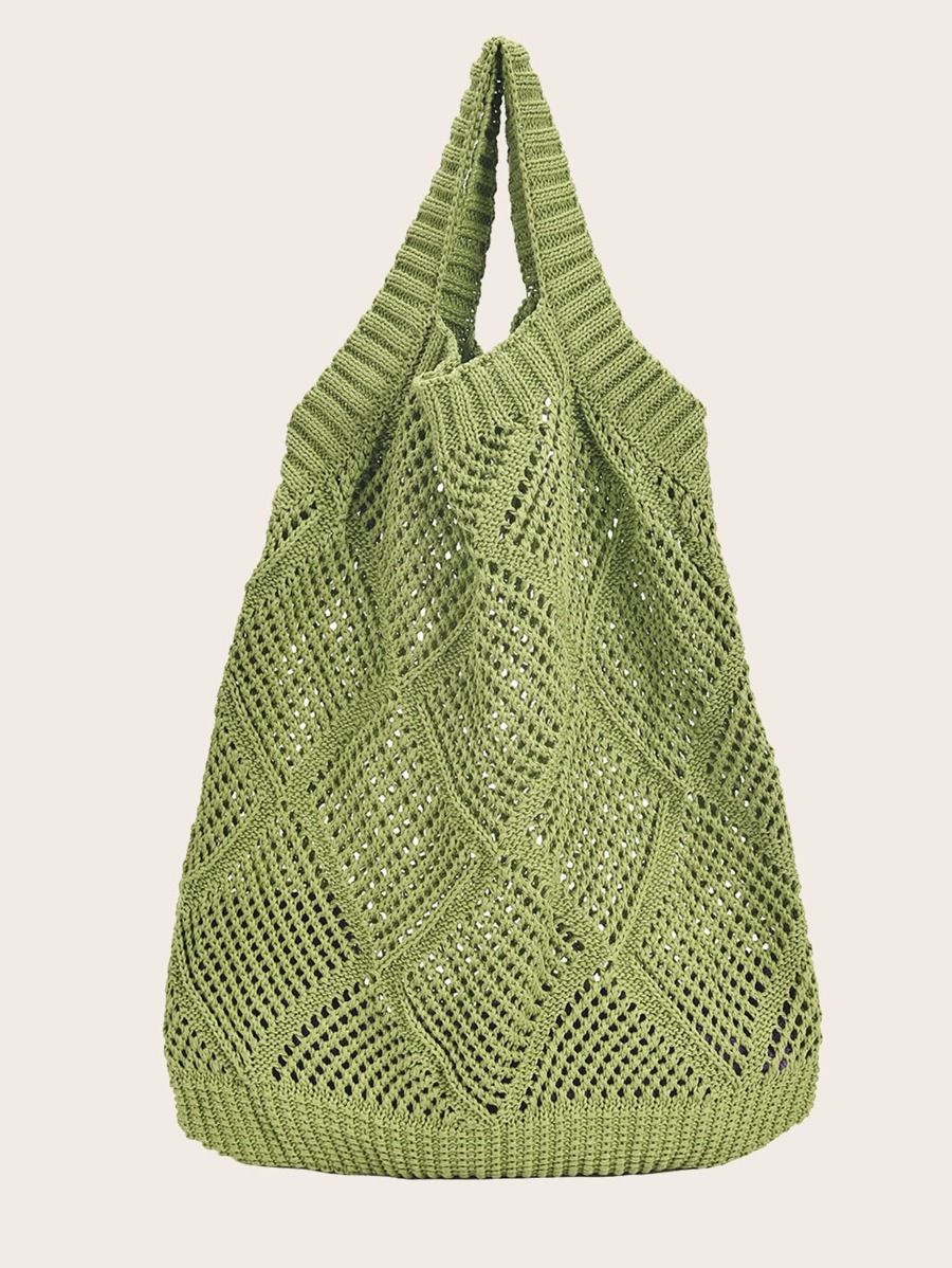 Minimalist Large Capacity Crochet Tote Bag | SHEIN