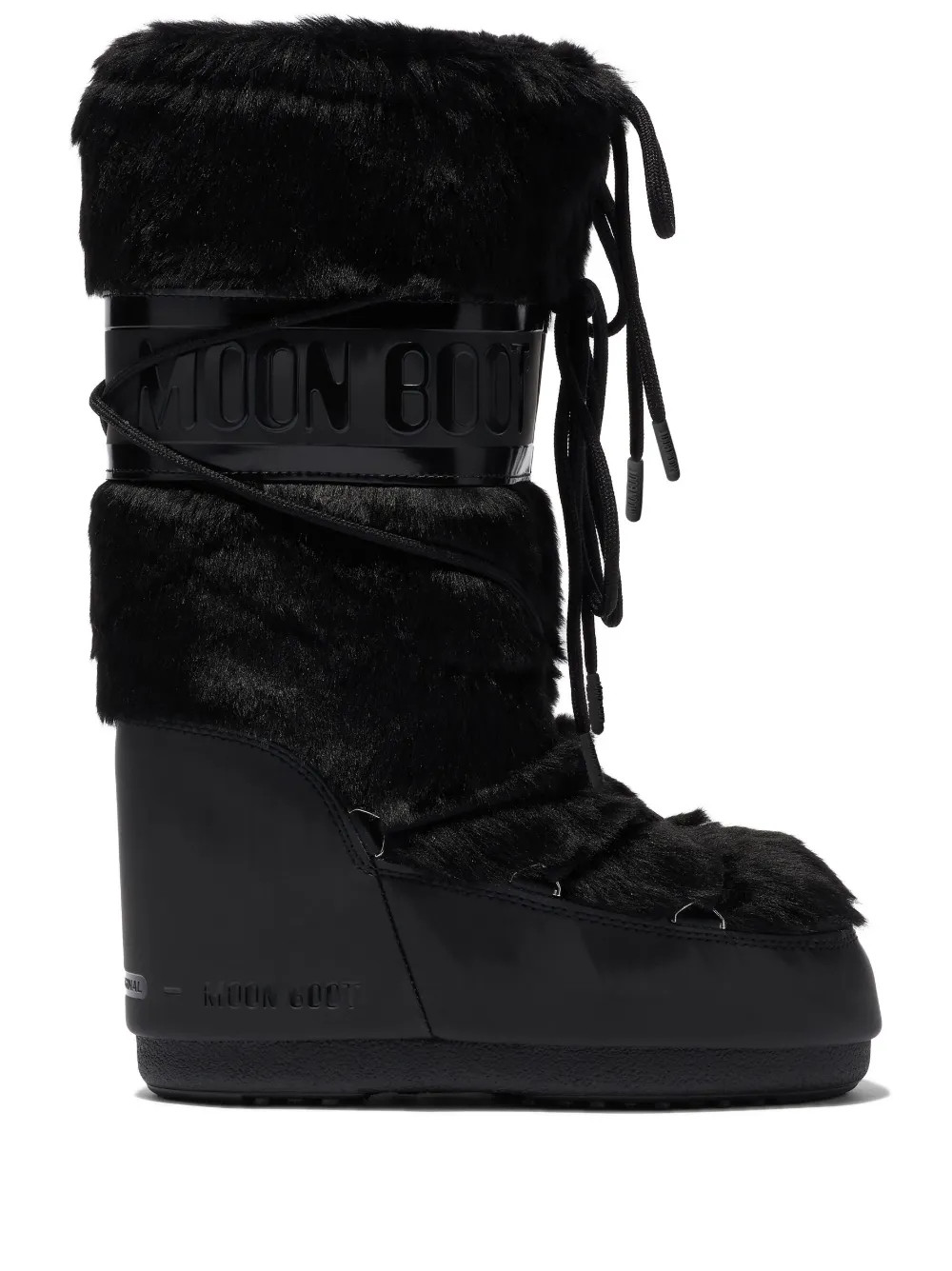 Moon Boot Icon faux-fur Snow Boots | Black | FARFETCH | Farfetch Global