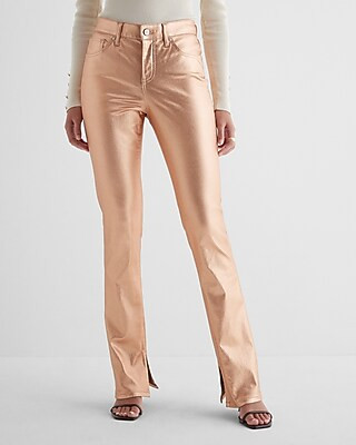 Mid Rise Metallic Coated Skyscraper Jeans | Express