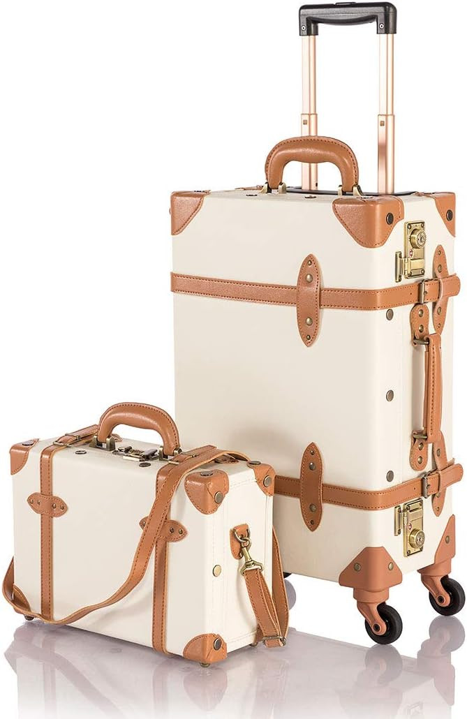 COTRUNKAGE Girls Cute 2 Piece Luggage Sets Travel Carry On Suitcase for Women with Spinner Wheels... | Amazon (US)