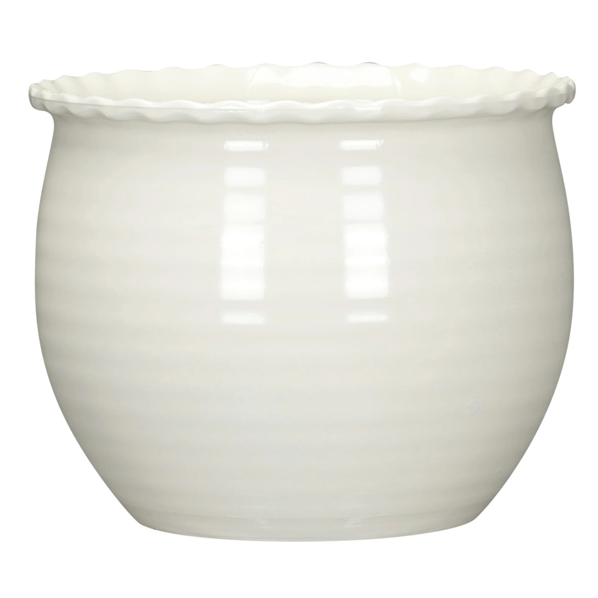 Mainstays Brooke 8" x 8" x 6.5" Round Vanilla Dream 100% Recycled Resin Planter | Walmart (US)