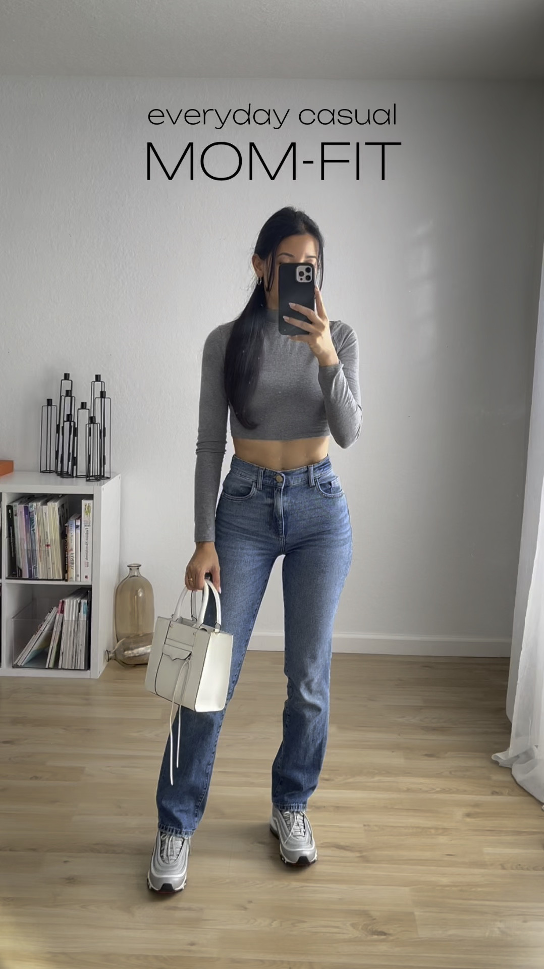 Casual denim outfit for the mom on the go | petite mom with a passion for sharing beauty, fashion, & home inspo | Follow @jully.gabriely on Instagram #momstyle #minimalistic #styleinspo #LTKMostLoved 

#LTKStyleTip #LTKWatchNow #LTKU