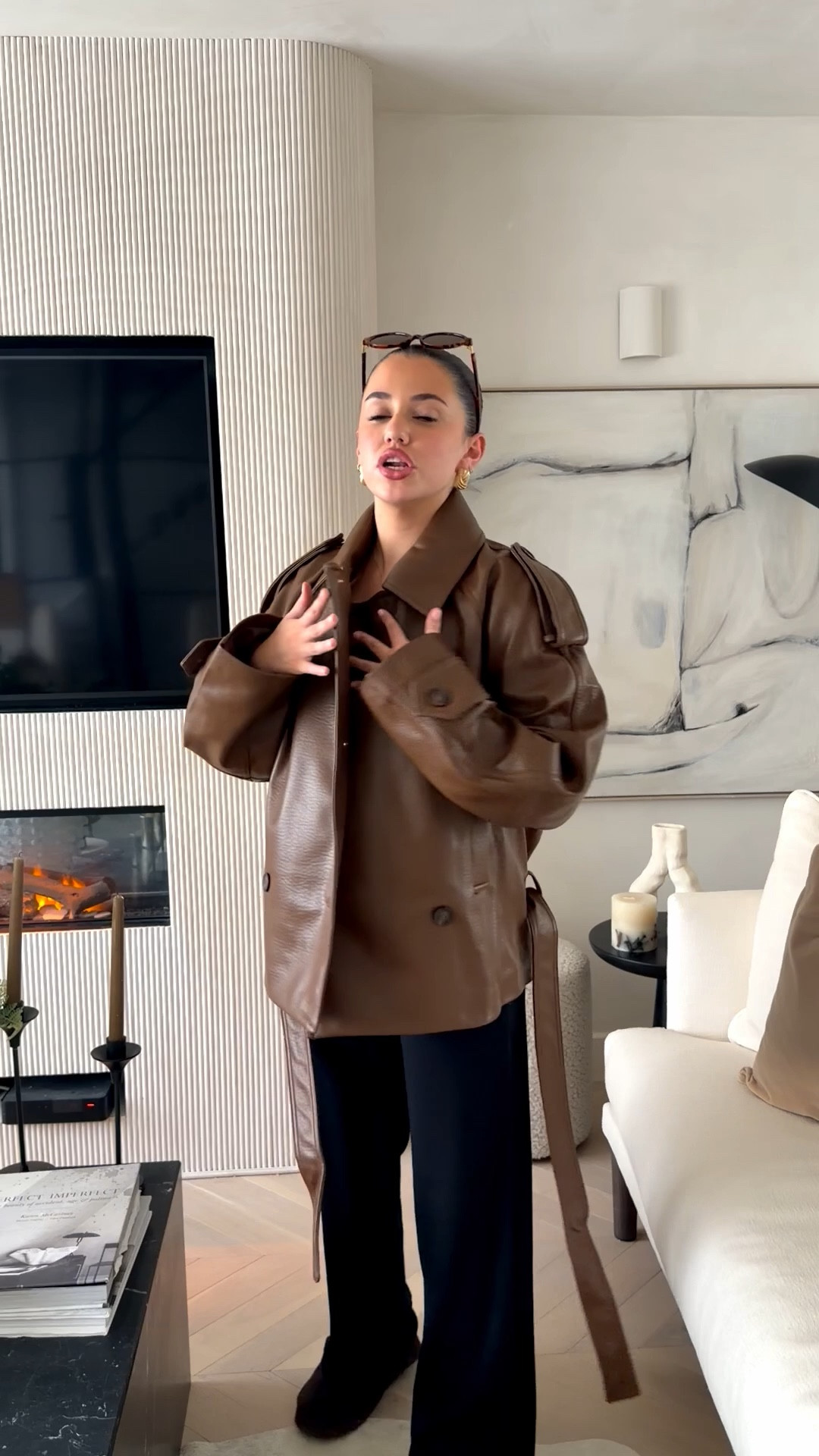 Zara outfit 🤎 brown leather trench 

#LTKU #LTKSeasonal #LTKstyletip