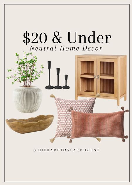 Neutral home decor! Walmart, Target, cabinet, throw pillow, home decor  

#LTKfamily #LTKhome #LTKfindsunder50