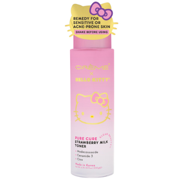The Crème Shop, Hello Kitty Pure Cure Strawberry Milk Toner, Klean Beauty™, 6.76 fl. oz. | Walmart (US)