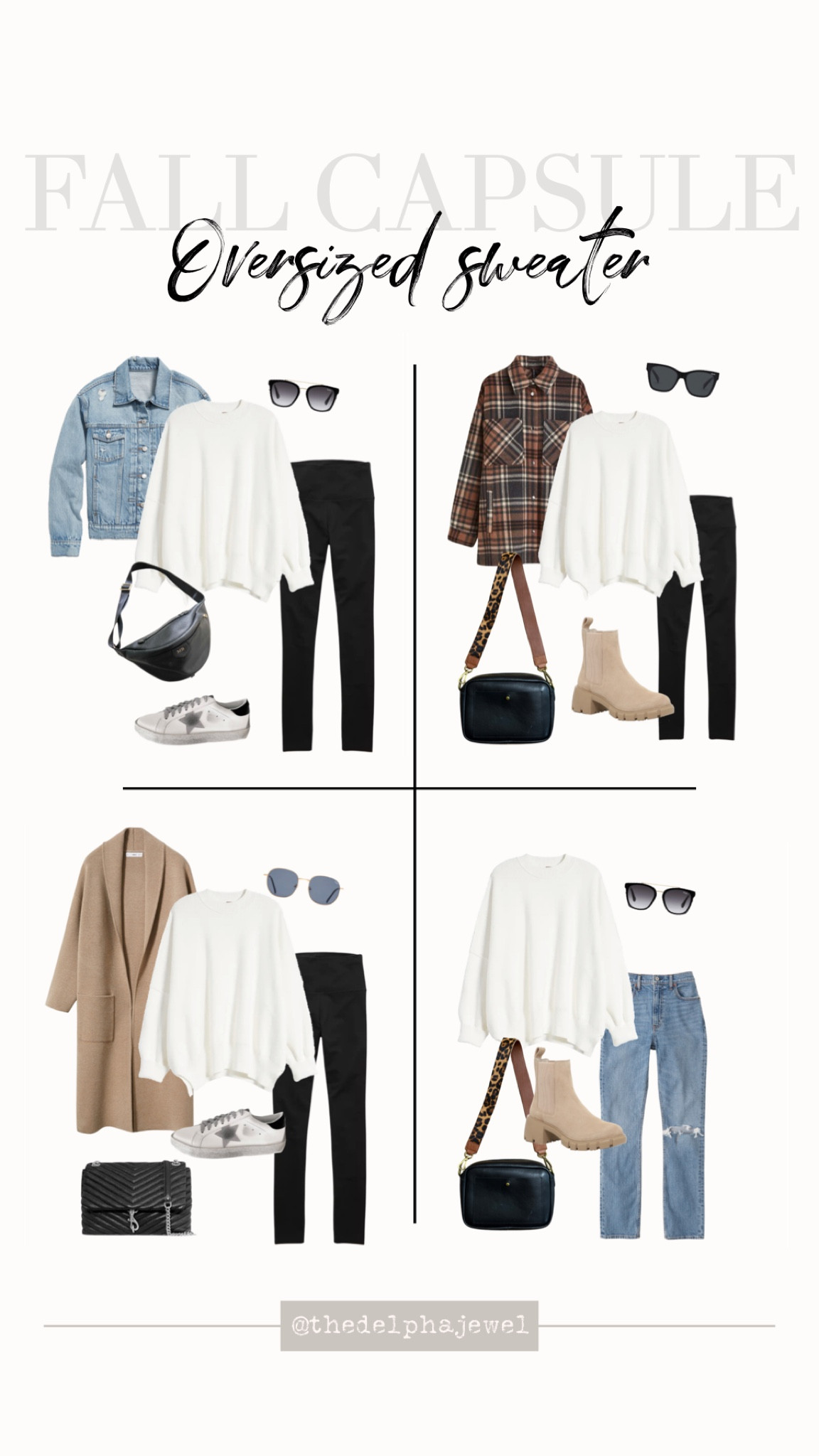 Fall capsule: basic closet staples for fall

Four outfit ideas for this oversized free people sweater.

Real mom style, casual fall style, outfit ideas for fall, legging style, over 40 style, capsule wardrobe, free people style, H&M style, oversized coatigan, bumbag , Crossbody bag, Chelsea boots, slim straight leg jeans 




#LTKstyletip #LTKSeasonal #LTKunder100