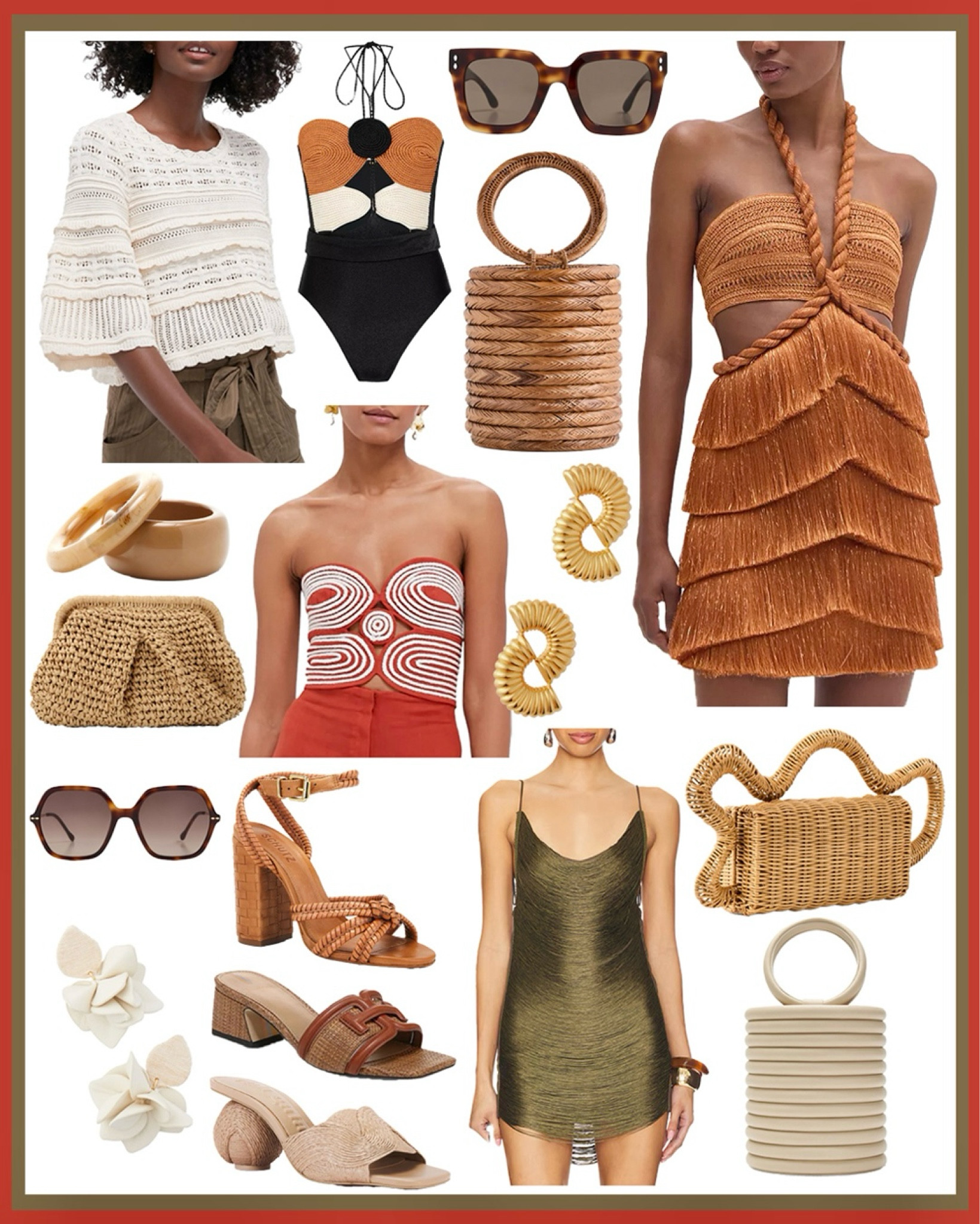 Dreaming of a sunny getaway and coveting these textured styles! ☀️

#fringe #vacation #vacationoutfit #travel #resort #beach #raffia #sandals

#LTKFindsUnder100 #LTKSeasonal #LTKTravel