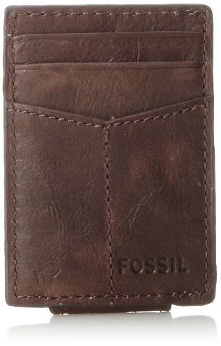 Fossil Men's Ingram Leather Magnetic Card Case Wallet | Amazon (US)
