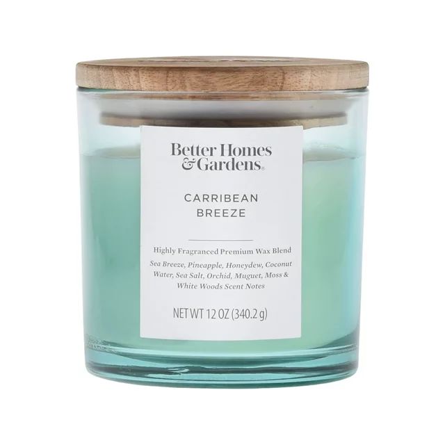 Better Homes & Gardens 12oz Caribbean Sea Breeze Scented 2-Wick Ombre Jar Candle | Walmart (US)