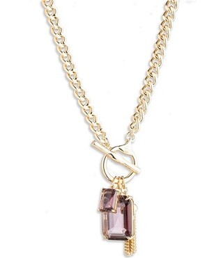 Lauren Ralph Lauren Gold Tone Stone Short Pendant Necklace | Dillard's | Dillard's