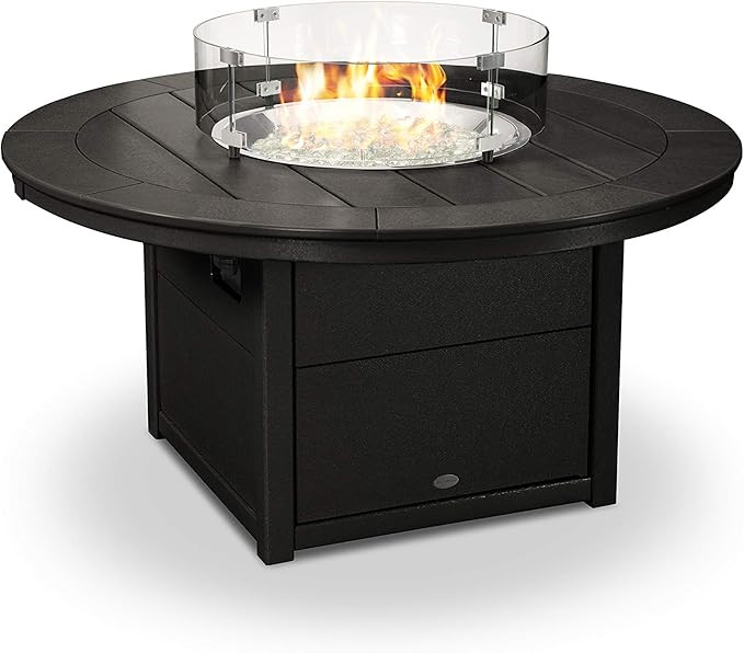 POLYWOOD® Round 48" Fire Pit Table in Black | Amazon (US)