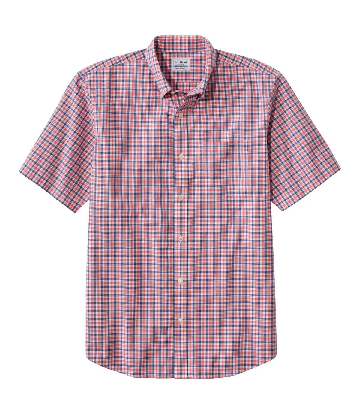 Men's Wrinkle-Free Kennebunk Sport Shirt, Traditional Fit Short-Sleeve Check | Shirts at L.L.Bean | L.L. Bean