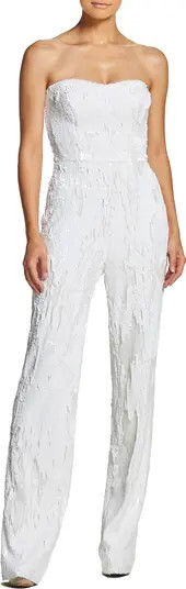 Dress the Population Andy Sequin Strapless Jumpsuit | Nordstrom | Nordstrom