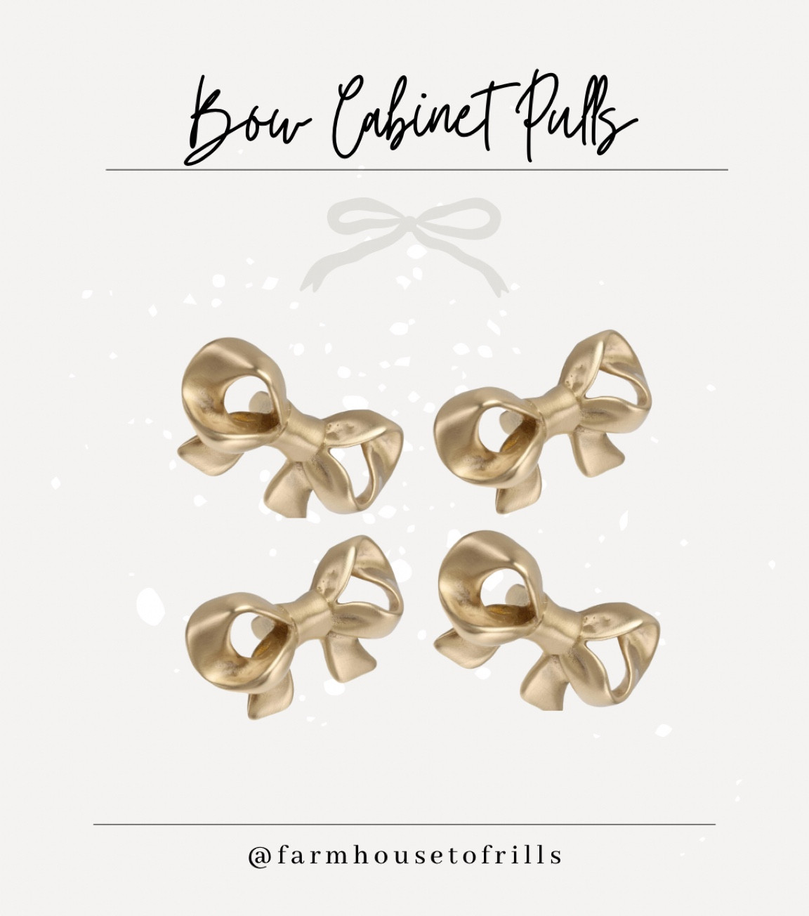 Set of four bow cabinet/dresser drawer pulls! #bows #cabinethardware #amazon #founditonamazon #bowtrend 

#LTKHome #LTKFindsUnder50 #LTKKids