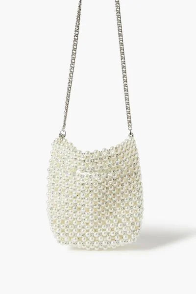 Faux Pearl & Rhinestone Crossbody Bag | Forever 21 | Forever 21 (US)