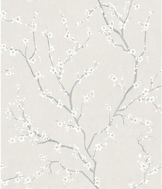 RoomMates Beige Cherry Blossom Peel and Stick Wallpaper | Amazon (US)