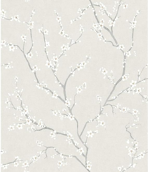 RoomMates Beige Cherry Blossom Peel and Stick Wallpaper | Amazon (US)