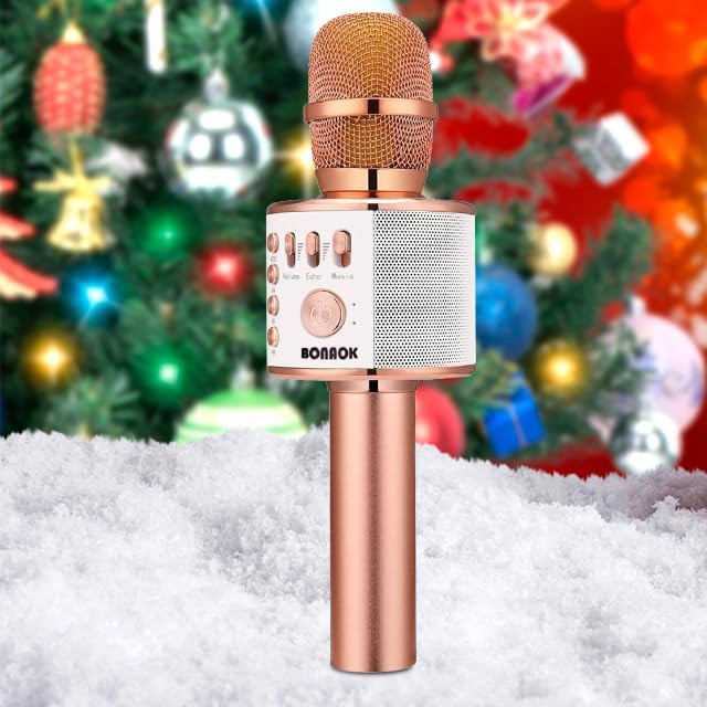 BONAOK Wireless Bluetooth Karaoke Microphone, 3-in-1 Portable Handheld Mic Speaker Machine for Al... | Amazon (US)
