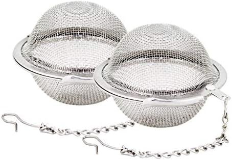 Fu Store 2pcs Stainless Steel Mesh Tea Ball 2.1 Inch Tea Infuser Strainers Tea Strainer Filters T... | Amazon (US)